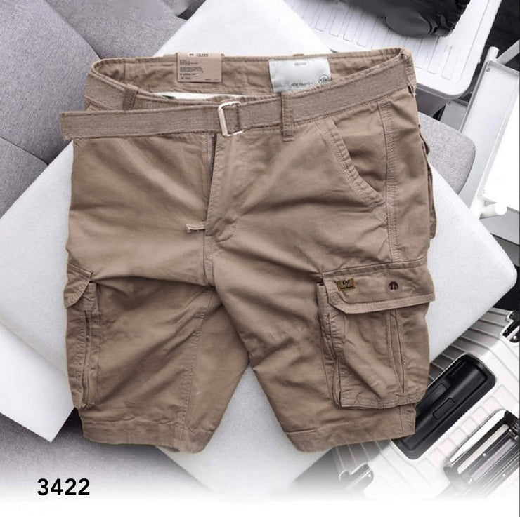 Khaki Cargo Shorts - 3422