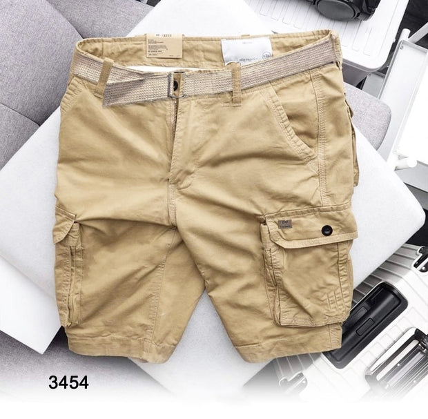 Beige Cargo Shorts - 3454