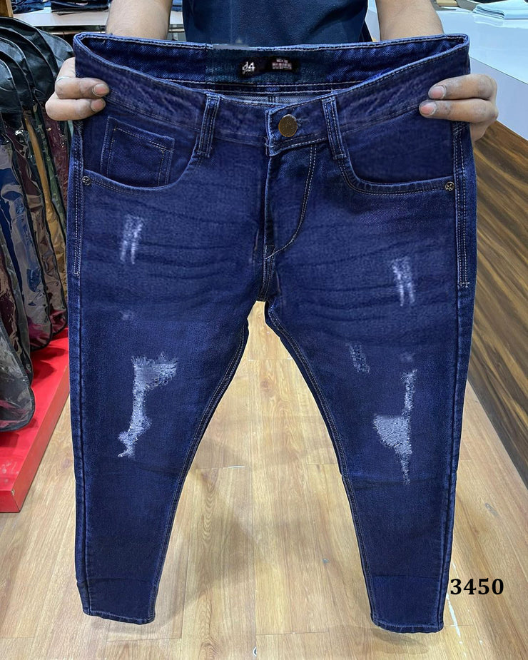 Dark Blue Distressed Jeans - 3450