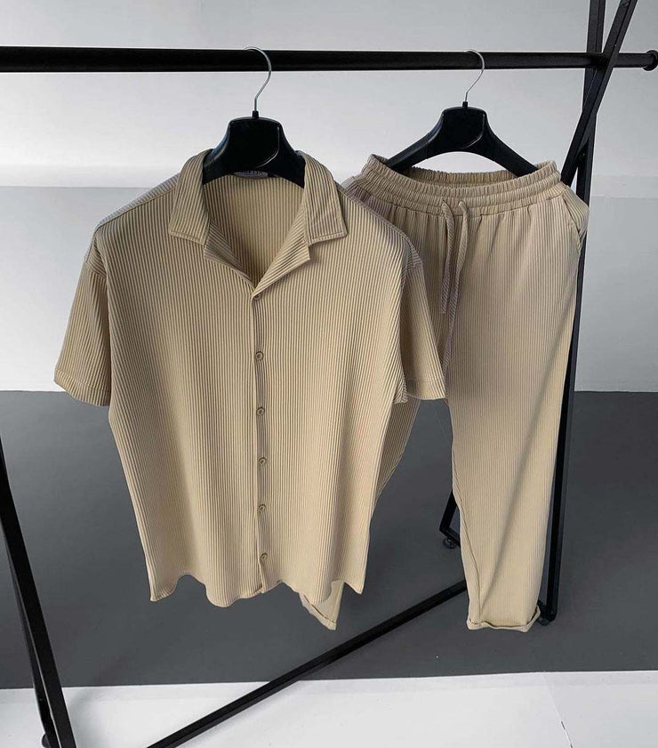 English Collar Pleated Men's Set