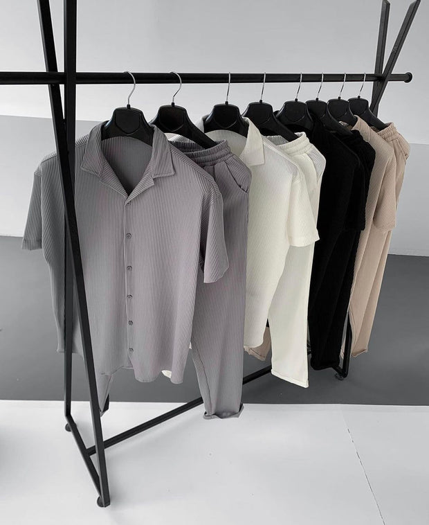 English Collar Pleated Men's Set