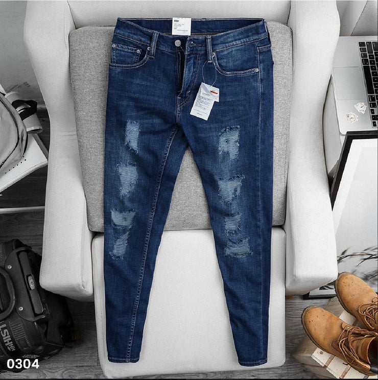 Dark Blue Major Ripped Jeans - 3404