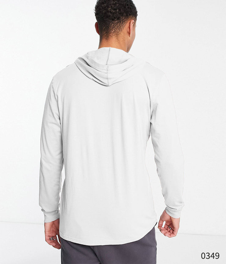 Tee Hoodie - White Flag