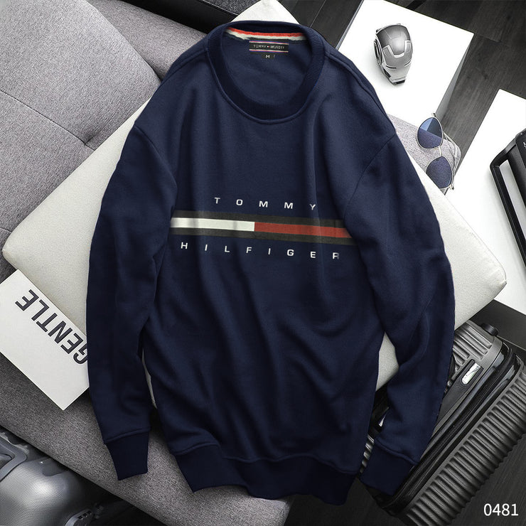 Sweatshirt Tommy Stripe Logo - Dark Blue 0481