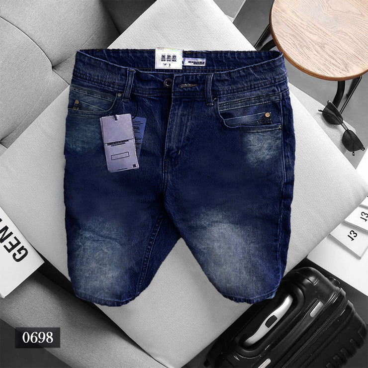 Denim Shorts Dark Blue - 0698
