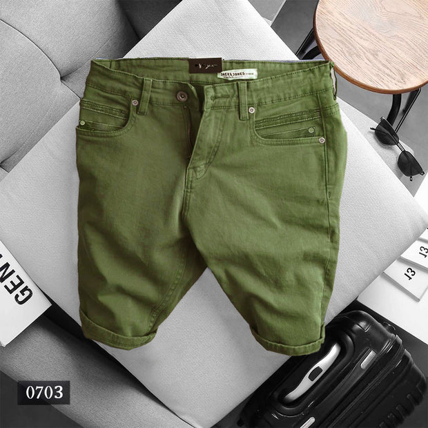 Denim Shorts - Dark Green