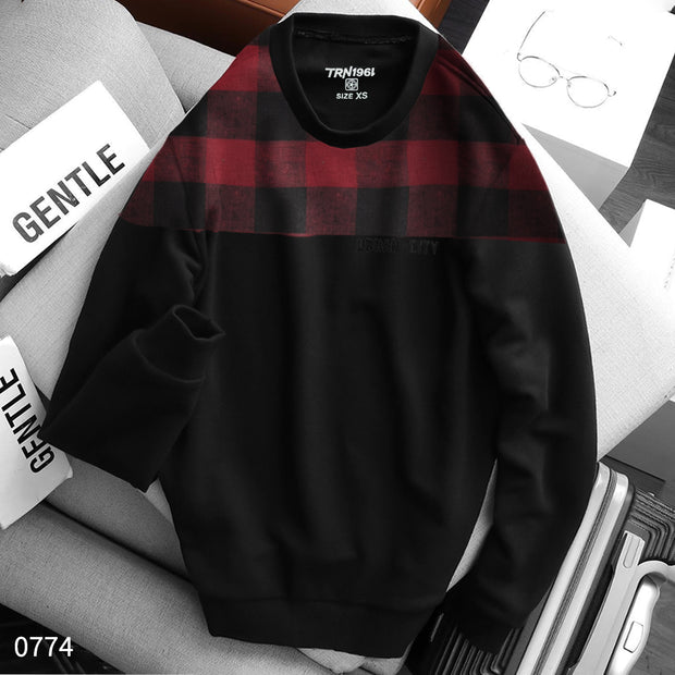 Black & Red Block Sweatshirt -0774