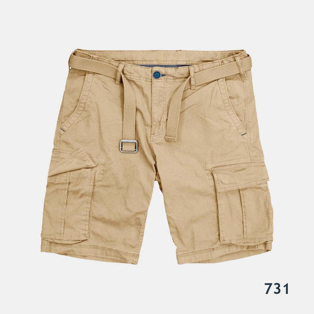 Beige Cargo Shorts -0731