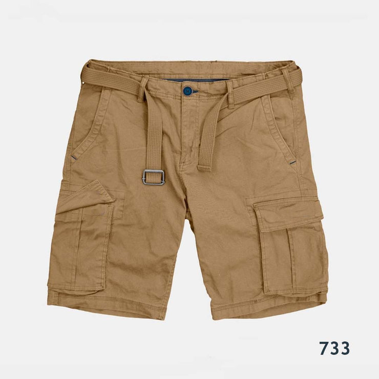 Khaki Cargo Shorts -0733