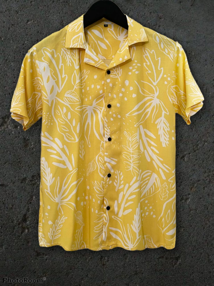Printed Shirt - PRSH161 (Yellow)
