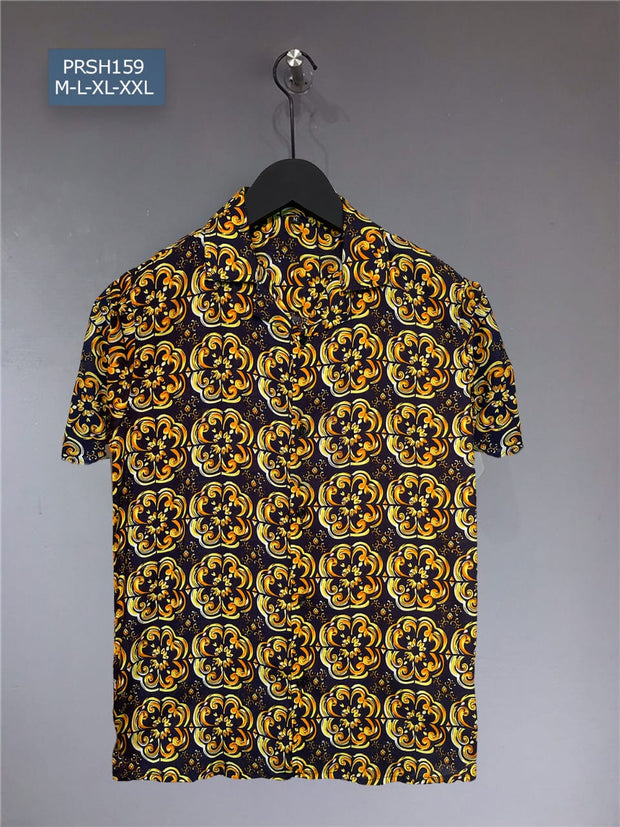 Printed Shirts - Golden Black (PRSH159)