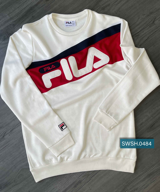 Sweatshirt Fila Logo - White