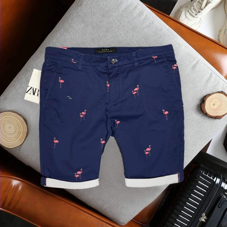 Chino Shorts Dark Blue Flamingo - Zara