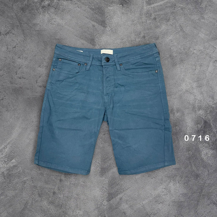 Denim Shorts - Cyan Blue
